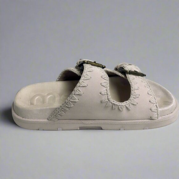 Mou beige Bio slide sandals, size 10 - Picture 3 of 4